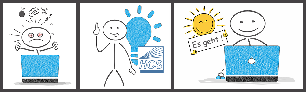 Hübner Computer Landshut - Schaubild für IT-Hilfe